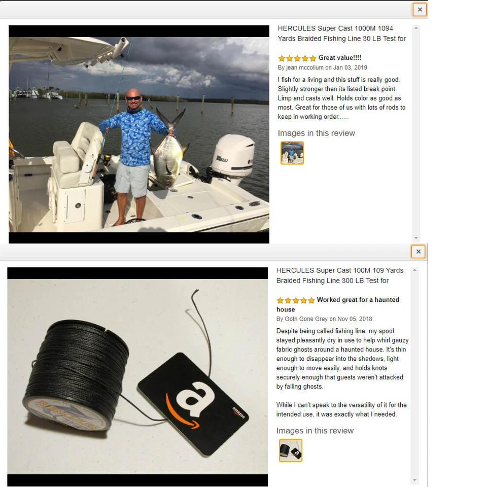 Línea de pesca trenzada HERCULES 2000M 2187Yds 6-200LB prueba color seleccionar PE pez luna Foto 4 de 4