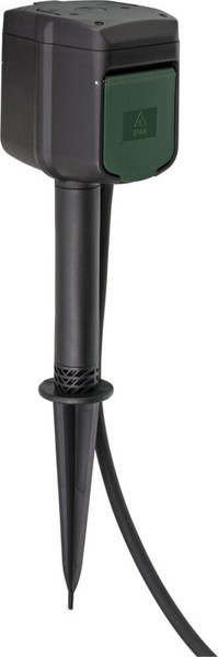 Brennenstuhl Wifi Gartensteckdose Mit Erdspiess 2Fach, 10M Kabel H07RN-F3G1,5 <I-image