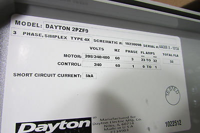 Dayton 2PZF9 Scatola Controllo Motore/Pompa - Nuova Eccedenza (Scatola Ruvida)