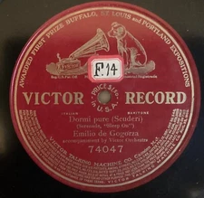 Emilio de Gogorza – 78 rpm Victor pat 74047: SCUDERI Dormi pure; E cond