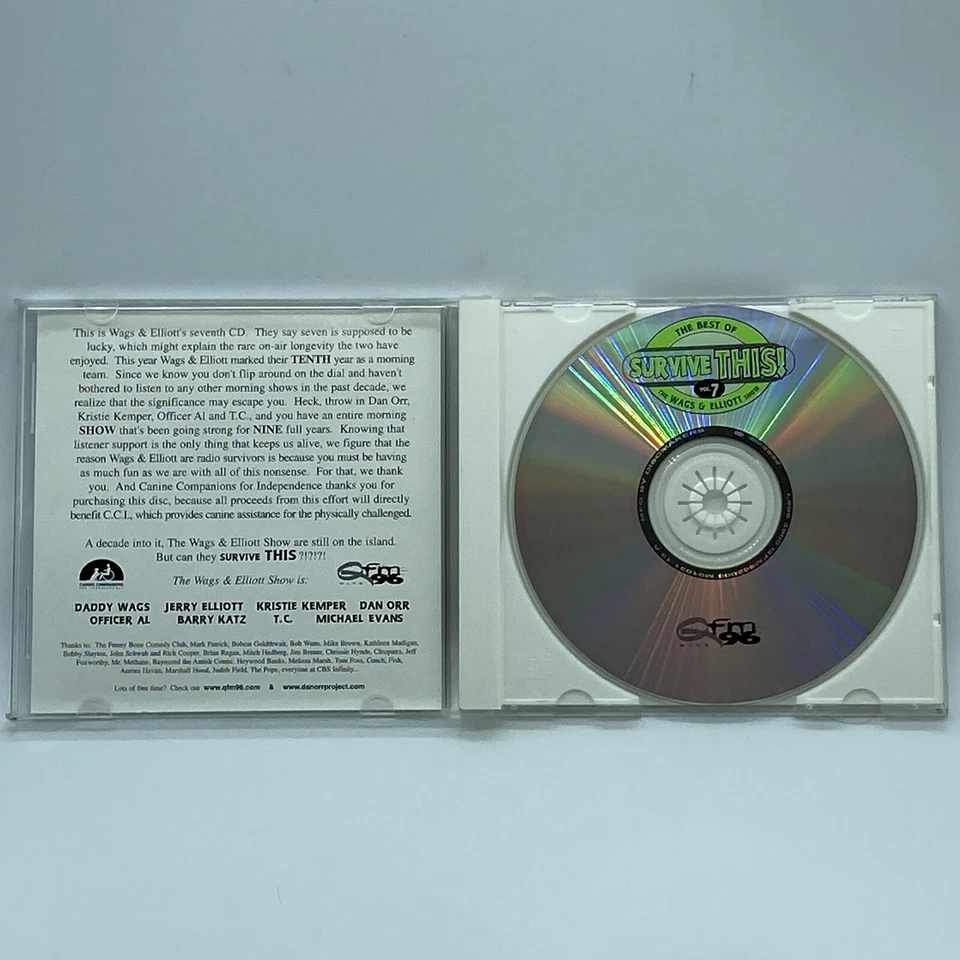Best of Wags & Elliott "Survive This!" Volume 7 CD OOP QFM96 WLVQ Radio Comedy - Image 3 of 4