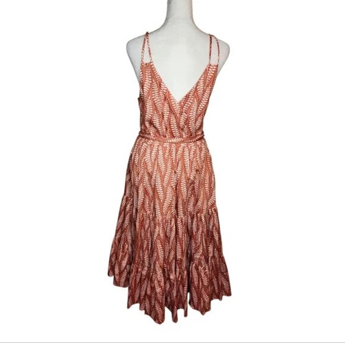 NEW Hutch Anthropologie Midi Wrap Tiered Ruffle Dress Size M - Imagen 3 de 8