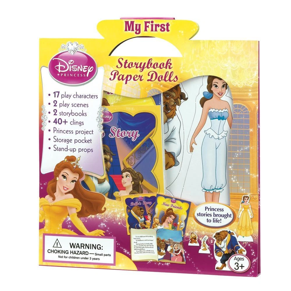 Disney Princess Belle Beauty and the Beast Paper Dolls Storybook 2 in 1 Book
