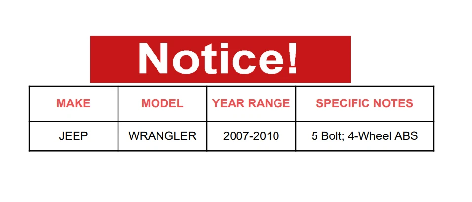 Conjunto de buje de cojinete de 2 ruedas para Jeep Wrangler JK TX 2007 2008 2009-2016 Foto 2 de 4