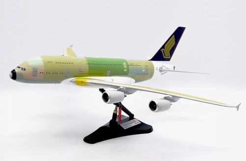 SINGAPORE AIRLINES BARE METAL A380-841 F-WWSM W/STAND 1:200 JC WINGS XX20065 - Picture 12 of 13