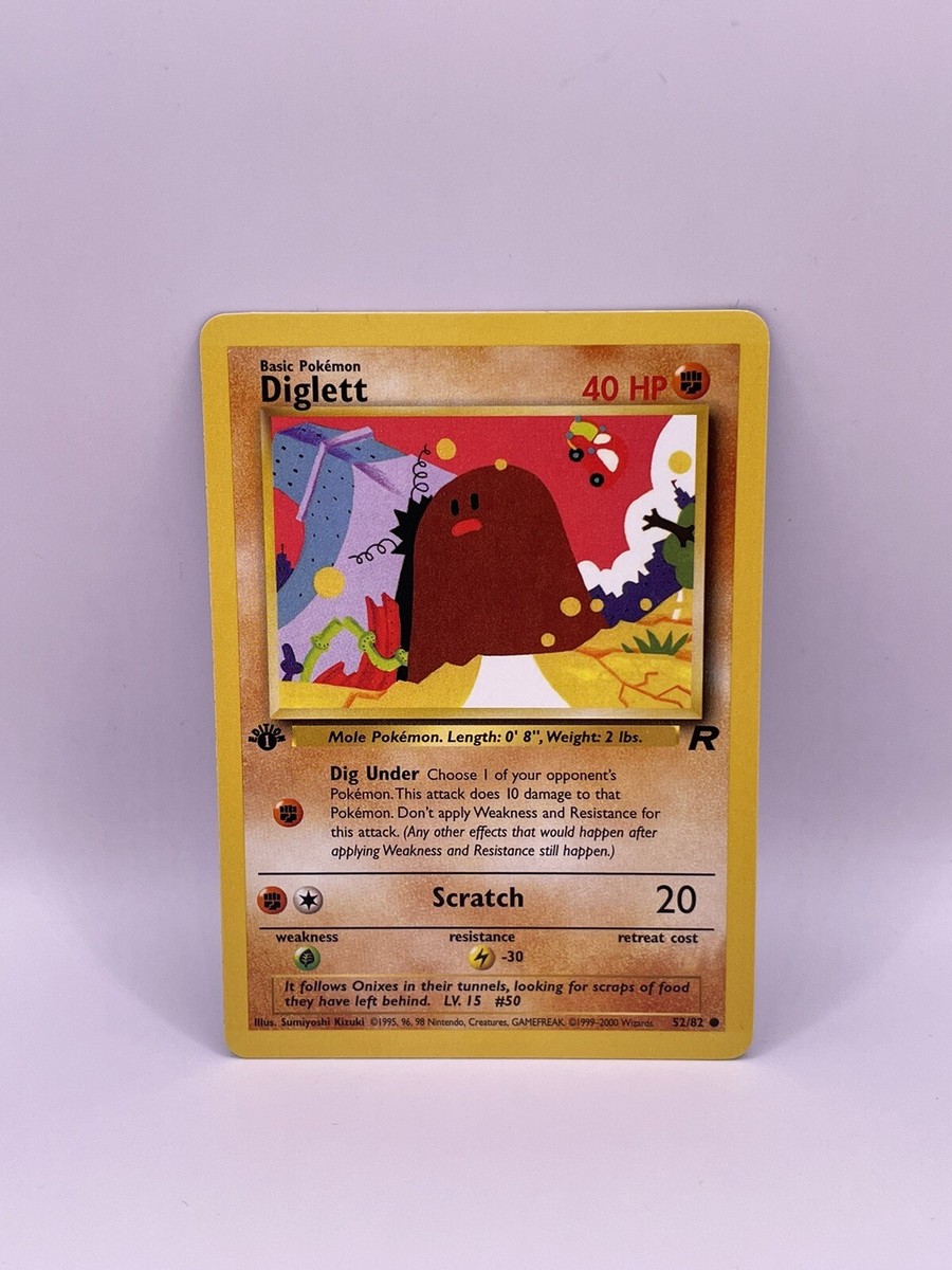 Pokemon 1st Edition Diglett Common Team Rocket 52/82 LP | eBay