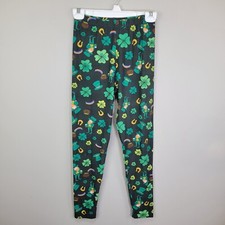 Luck Of The Irish St. Patrick's Day Polyester Spandex Ankle Leggings One Size