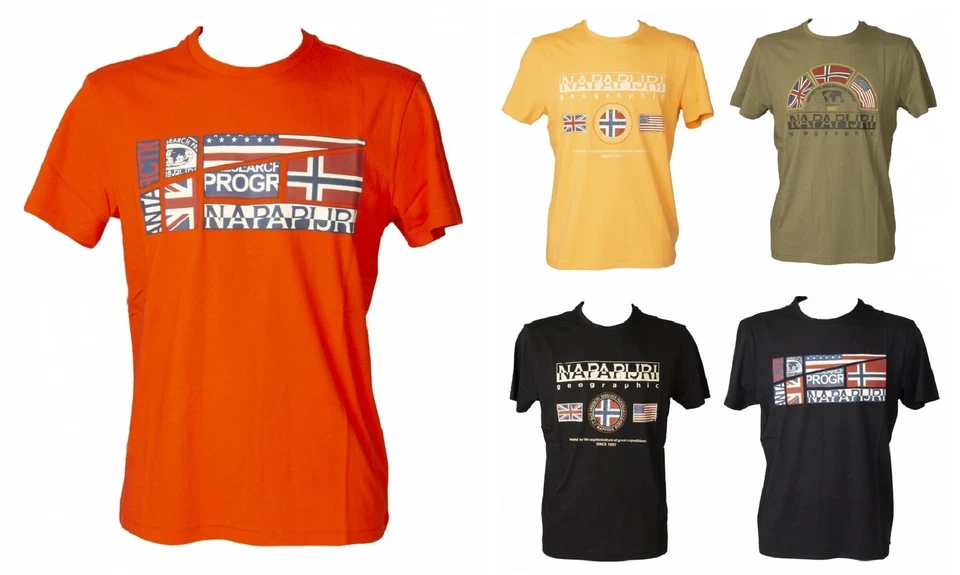 NAPAPIJRI t-shirt homme manches courtes col rond t-shirt en coton avec article i - Photo 1/1