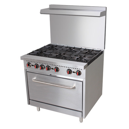 RANGE 36", 6 OPEN BURNER Imperial Model No IR6, Restaurant range, gas