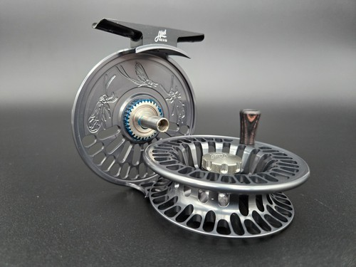 Abel TR 4/5 Fly Reel - Custom Casey Underwood Last Light Slate Gray - New - Picture 3 of 6