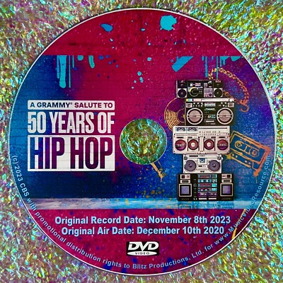Salute to 50 Years of Hip Hop DVD 2023 Special Public Enemy LL Cool J Fresh Prin