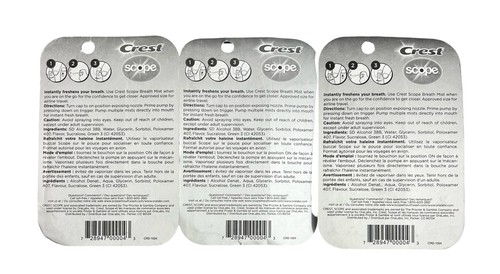 Paquetes dobles de niebla respiratoria con mira telescópica de cresta de 3 quilates ~ 6 botellas en total ~ sabor a menta - Imagen 3 de 5