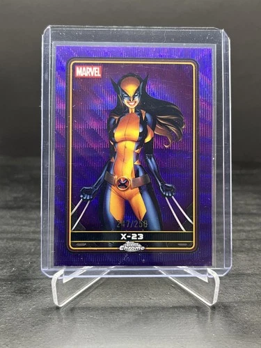 2025 Topps Chrome Deadpool X-23 Comic Accurate Purple Wave 241/250 #15