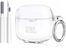 For JBL Tune Flex Earbuds Case Clear,Full Protective Soft Transparent TPU Skin f