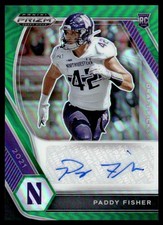 2021 Panini Prizm Draft Picks Collegiate Autographs Green Paddy Fisher Auto