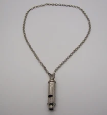 The Metropolitan English Bobby Whistle, Made in England, with ORIGINAL Chain, x