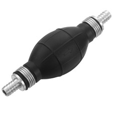 10mm 3/8" Rubber Fuel Primer Pump, Transfer Vacuum Hose Hand Siphon Bulb, Silver