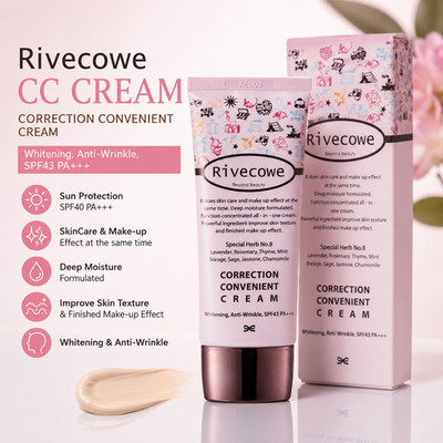 Rivecow 6X CC Cream Foundation SPF43 Full Coverage 40ml(1.35oz) Korean