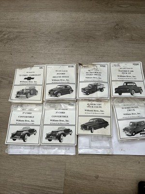 William Bros HO Maßstab 1:87! Modellbausätze X 8 - Oldtimer Autos Und LKW