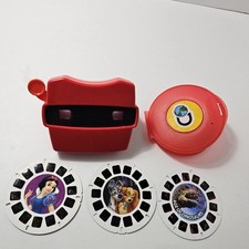 2014 View Master 3D Viewer Red Toy Slide Viewer With 3 Cards and card case