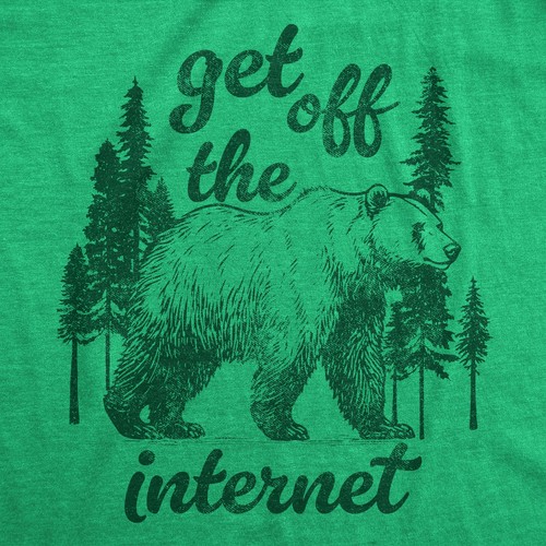 Camisetas divertidas para hombre salir de Internet sarcásticas amantes de la naturaleza novedad camiseta para - Imagen 2 de 7