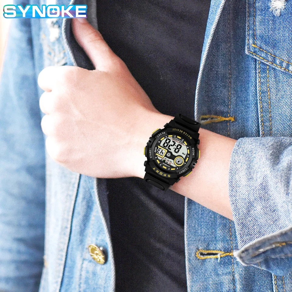 Reloj Hombre Electrónico Impermeable Deportes y Exterior Reloj Pantalla LED Reloj Regalo Foto 2 de 4