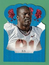 2013 PANINI CROWN ROYALE CORNELLIUS CARRADINE PLATINUM HOLO DIE-CUT 2/5 RC