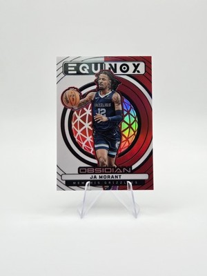 Ja Morant 2024-25 Panini Obsidian Equinox Electric Etch Red Flood SP #8