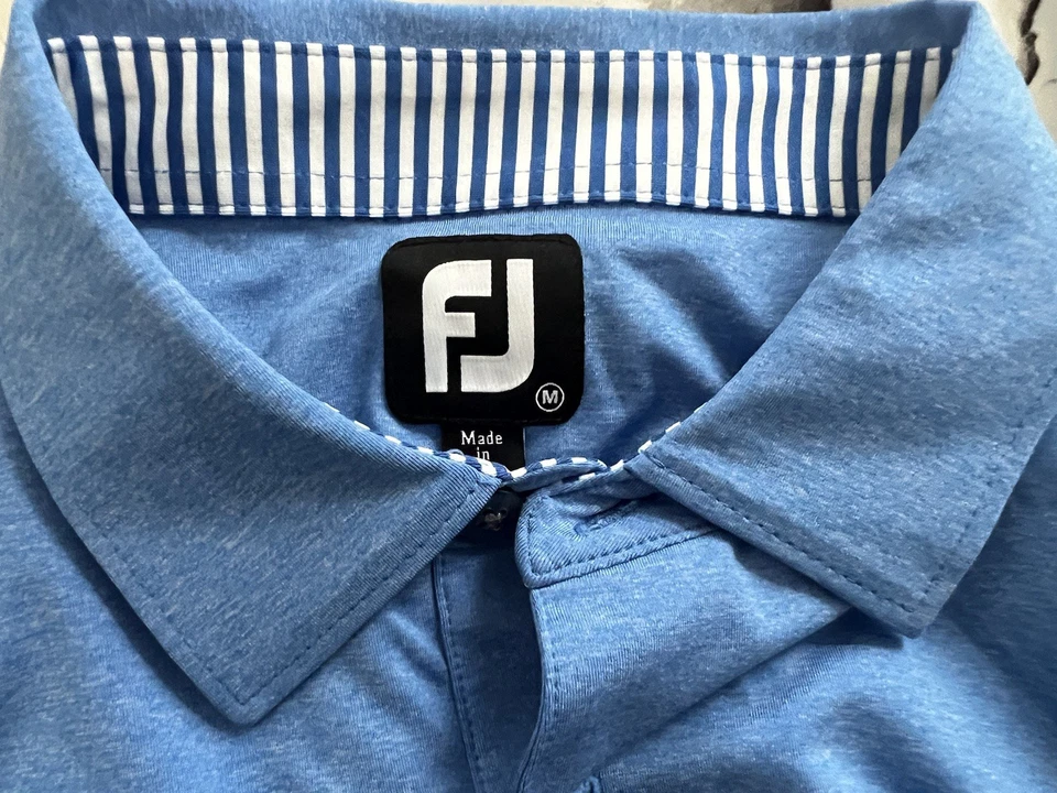 FootJoy Polo Azul Real Nuevo Sin Etiquetas Para Hombre Talla M Golf Camiseta Rendimiento Foto 4 de 4