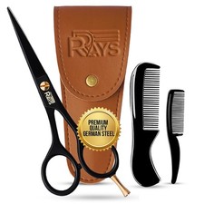 5 Inch Beard Scissors Men German Mustache Grooming Trimming Comb Kit Pouch
