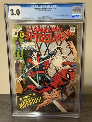 Amazing Spider-Man #101 CGC 3.0 OW Pgs (Marvel 1971) 1st Morbius