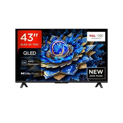TCL 43T69C Smart TV 4K UHD QLED 43 Zoll Schwarz
