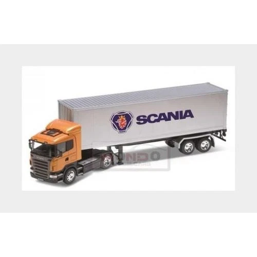 1:32 WELLY Scania R730 V8 Tractor Truck Cassonato 2011 Orange Silver WE32626 Mod - Image 2 of 2