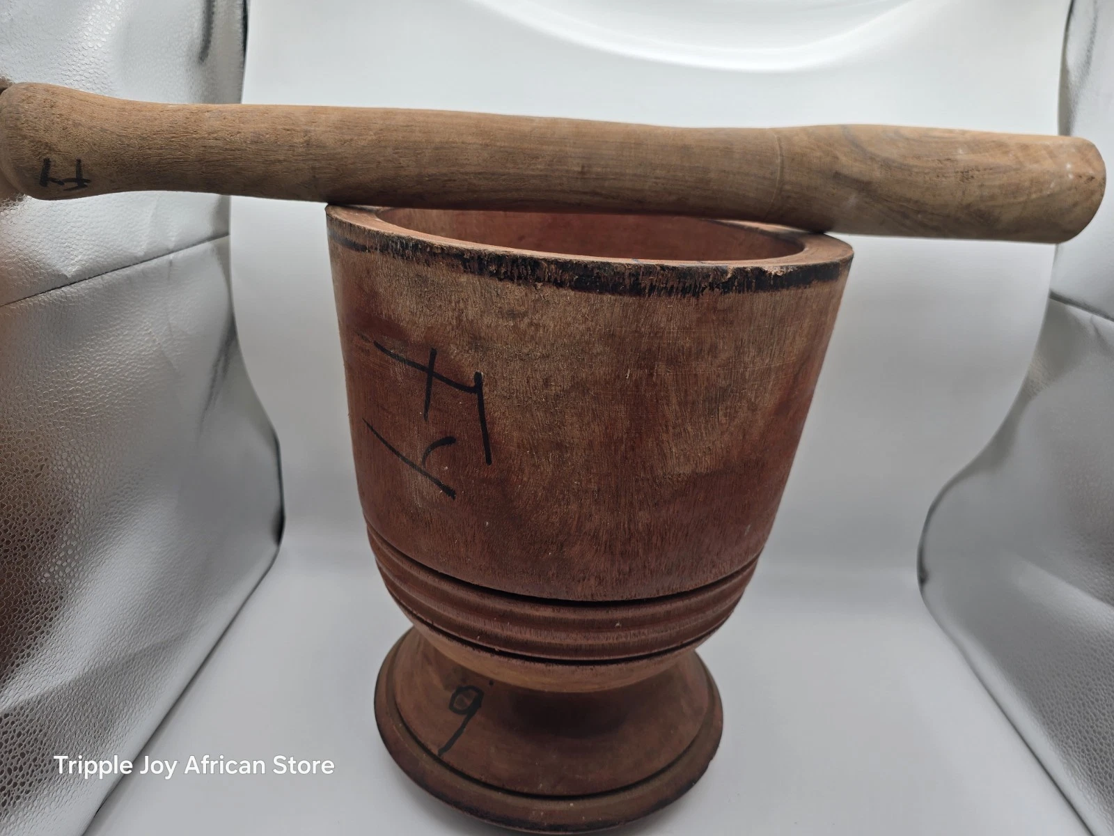 African Wooden Mortar And Pestle For Pounding
Opens in a new window or tab