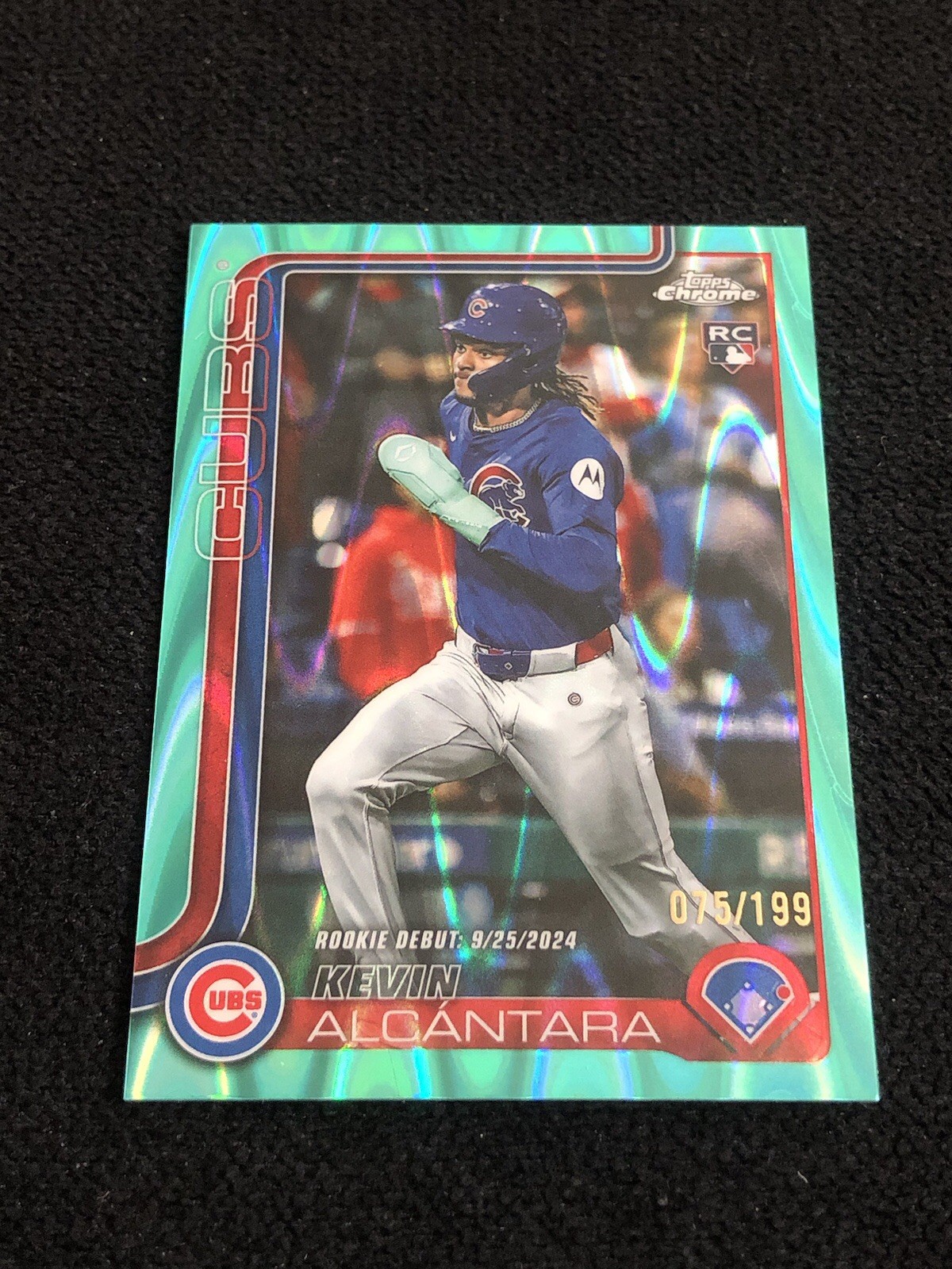 2025 Topps Chrome Update Kevin Alcantara #USC25 Aqua Raywave Refractor /199