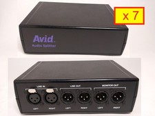 LOT of  7 Avid Audio Splitters & 14 Avid 2-ch...