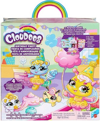 Cloudees Collectible Pets Birthday Ice Cream Party Set, Cloud-Themed Toys