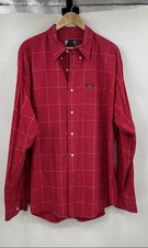 Chaps Ralph Lauren Red Gingham Button Up 100% Cotton LS Dress Shirt Men's XL Y2K