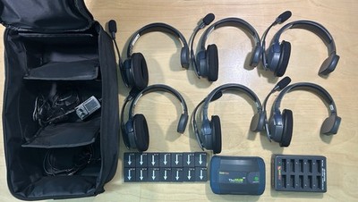 EarTec Ultralite HD Wireless Headset System 6 + HUB & Extra Accessories