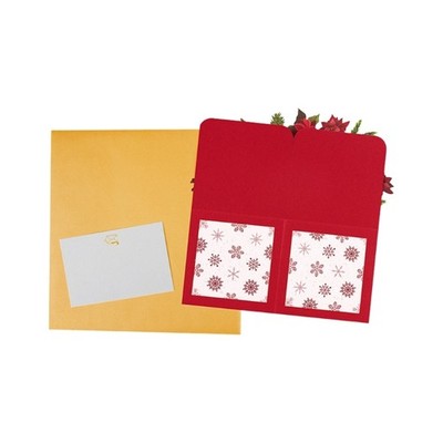 Christmas Greeting Card Handmade Flower Box Paper Sculpture Holiday Cards