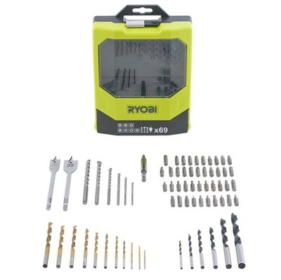 Ryobi RAK69MIX gemischtes Bohrer-Set (69-teilig). Nagelneu, kostenlose Lieferung.