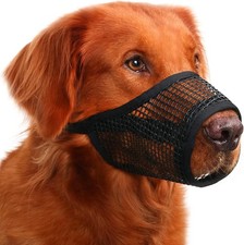 Mayerzon Dog Muzzle, Soft Mesh L-Snout 8   -9  , Black