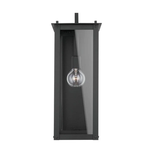 Hunt 20 3/4" High Black Aluminum Outdoor Lantern Wall Light - Picture 5 of 7