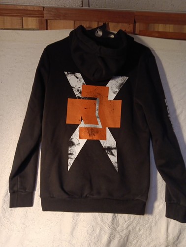 RAMMSTEIN HOODIE SMALL 1994 SWEATSHIRT REISE REISE GERMANY OFFICIAL RARE 2-sided - Afbeelding 1 van 17