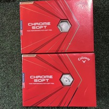Two Dozen Callaway Chrome Soft White Golf Balls With Logo