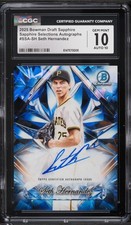 2025 Bowman Draft Sapphire Seth Hernandez Sapphire Selections Auto SSA-SH CGC 10
