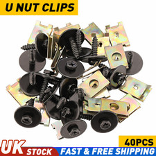 For BMW MINI Engine Undertray Clips Screws Hex Bolts U-Nut Speed Fastener 40Pcs