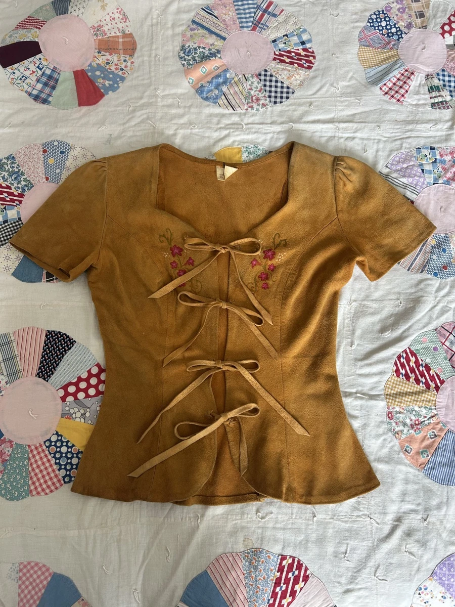 Brown Vintage Tops for Women for sale | eBay