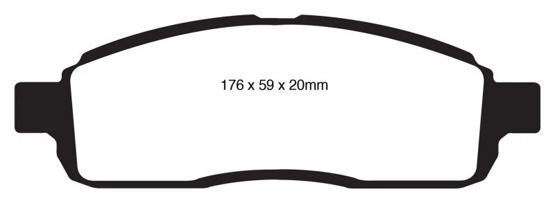 EBC DP61843 Greenstuff 6000 Series Disc Brake Pads for 2009 Ford F-150 4.6L/5.4L - Imagem 2 de 4