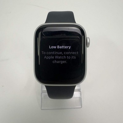GPS Only Apple Watch Series 8 45MM Silver Aluminum Black Sport Band